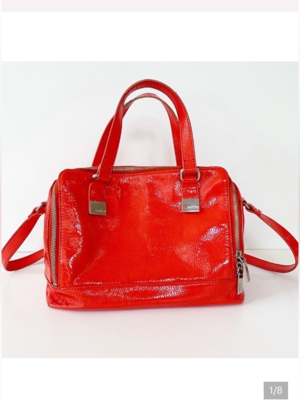 HOBO The Original Orange pebbled Patent Leather Bag 8.5x12x4